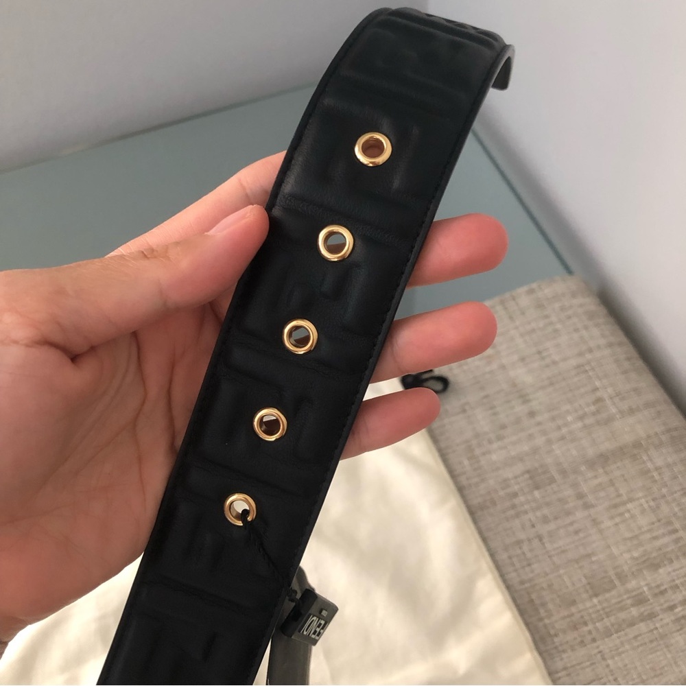 Fendi embossed leather belt black size 70 brand new - Picture 12 of 16